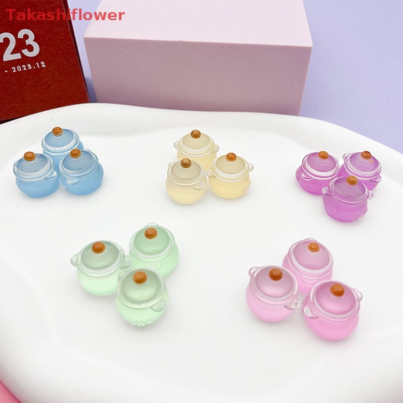Set 2 Bình Sữa Mini Bằng Nhựa Resin Màu Sắc Dạ Quang Trang Trí Bảng Điều Khiển Xe Hơi