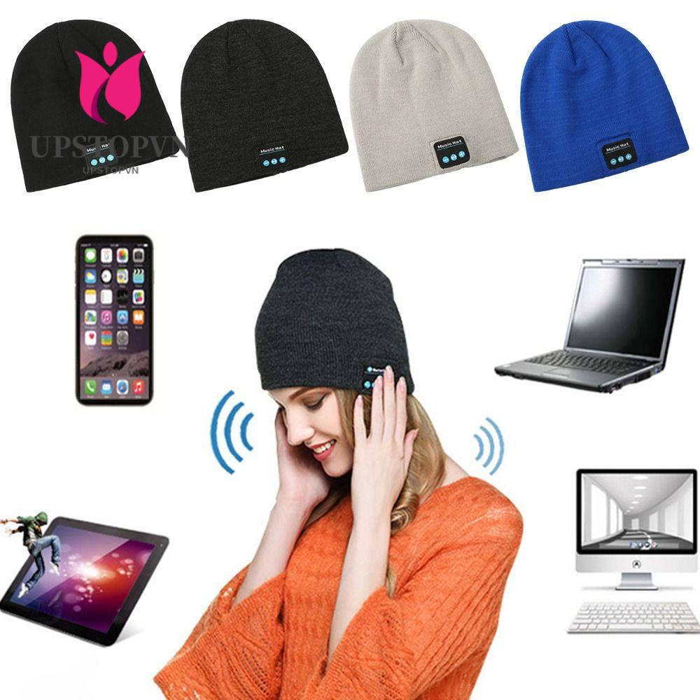 Mũ Len Tích Hợp Tai Nghe Bluetooth 5.0 Có Thể Sạc Lại Bằng Cổng USB