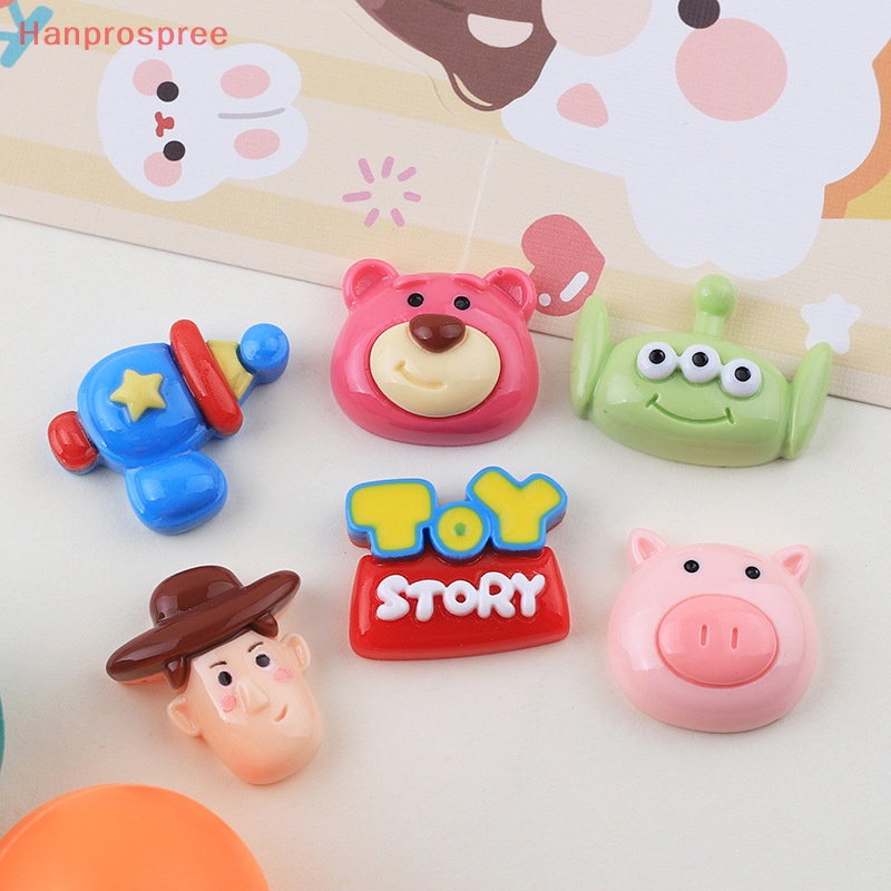 Set 10 Phụ Kiện Kẹp Tóc Hình Động Vật Hoạt Hình Bằng Nhựa Resin DIY