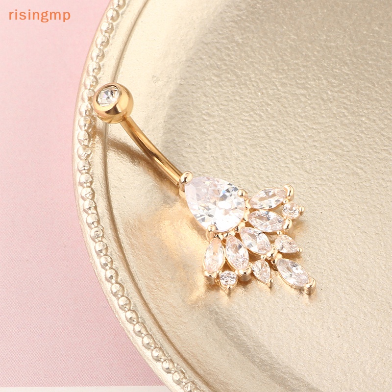 Khuyên Rốn Bằng Thép Không Gỉ Đính Đá Zircon Quyến Rũ Thời Trang Cho Nữ