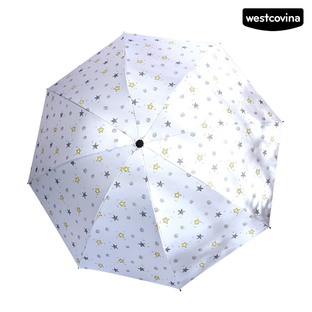 [COD]☁Dù Gấp Mini Chống Gió / Tia UV / Thấm Nước In Họa Tiết Ngôi Sao Thời Trang