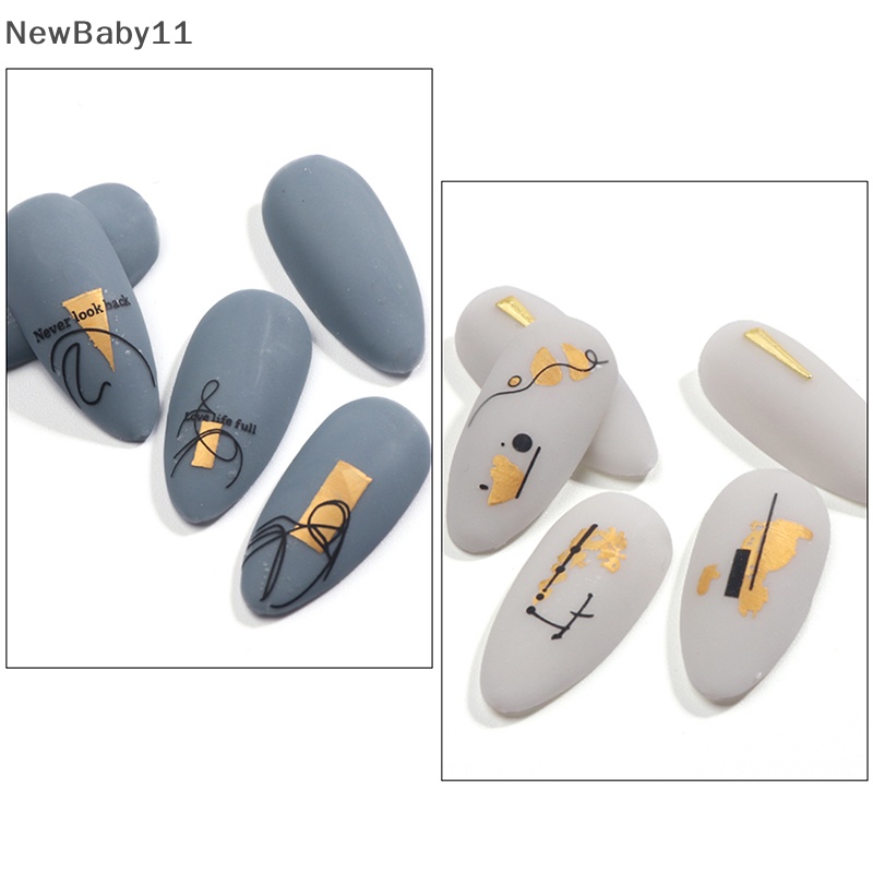 Miếng Dán Trang Trí Móng Tay 3D Họa Tiết Đường Kẻ Trừu Tượng Độc Đáo