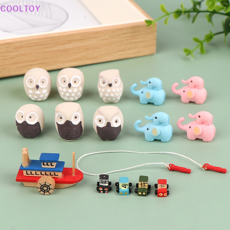 1 Bộ Giá Đỡ Trưng Bày Mô Hình Chim Cú / Voi / Chim Cú Trang Trí Nội Thất Nhà Búp Bê 1: 12