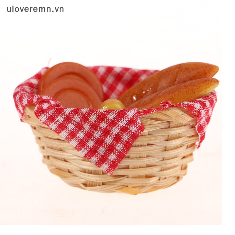 1 Rổ Bánh Mì Mang Đi Dã Ngoại Tỷ Lệ 1: 12 Trang Trí Nhà Búp Bê