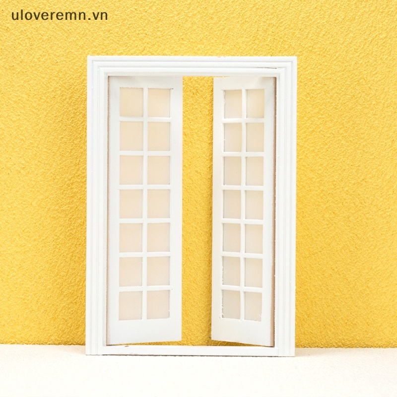 1 Set 28 Mô Hình Cửa Đôi 28 Ô Màu Trắng DIY Trang Trí Nhà Búp Bê