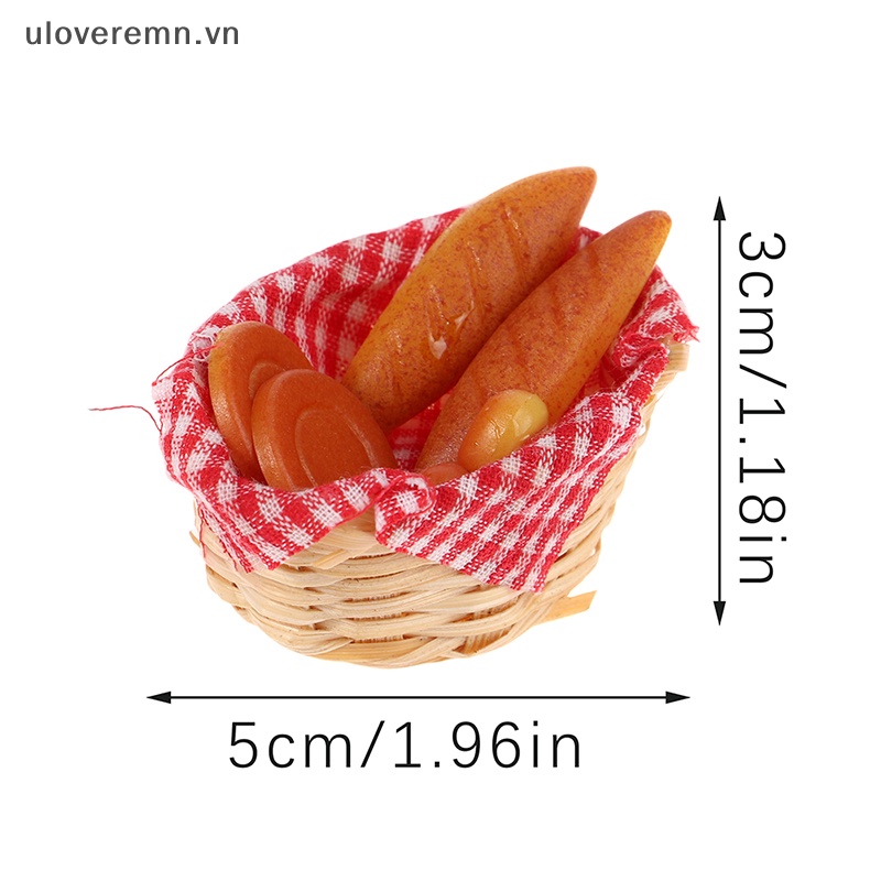 1 Rổ Bánh Mì Mang Đi Dã Ngoại Tỷ Lệ 1: 12 Trang Trí Nhà Búp Bê