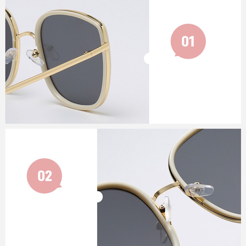 Kính Mát Gọng Vuông Chống Tia UV Thời Trang Cho Nữ
