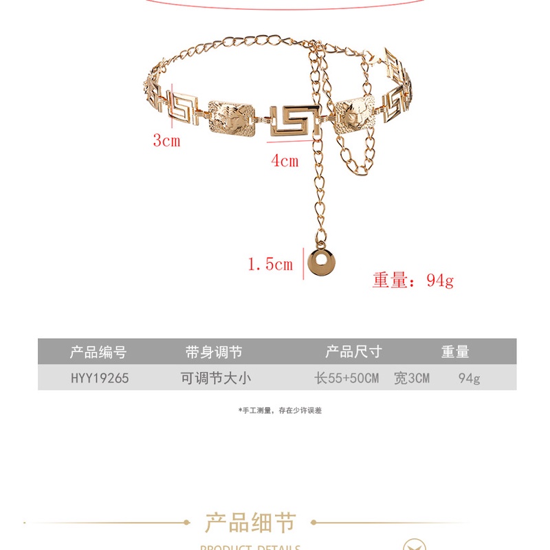Thắt Lưng Dây Xích Kim Loại gm415 Thời Trang Cho Nữ