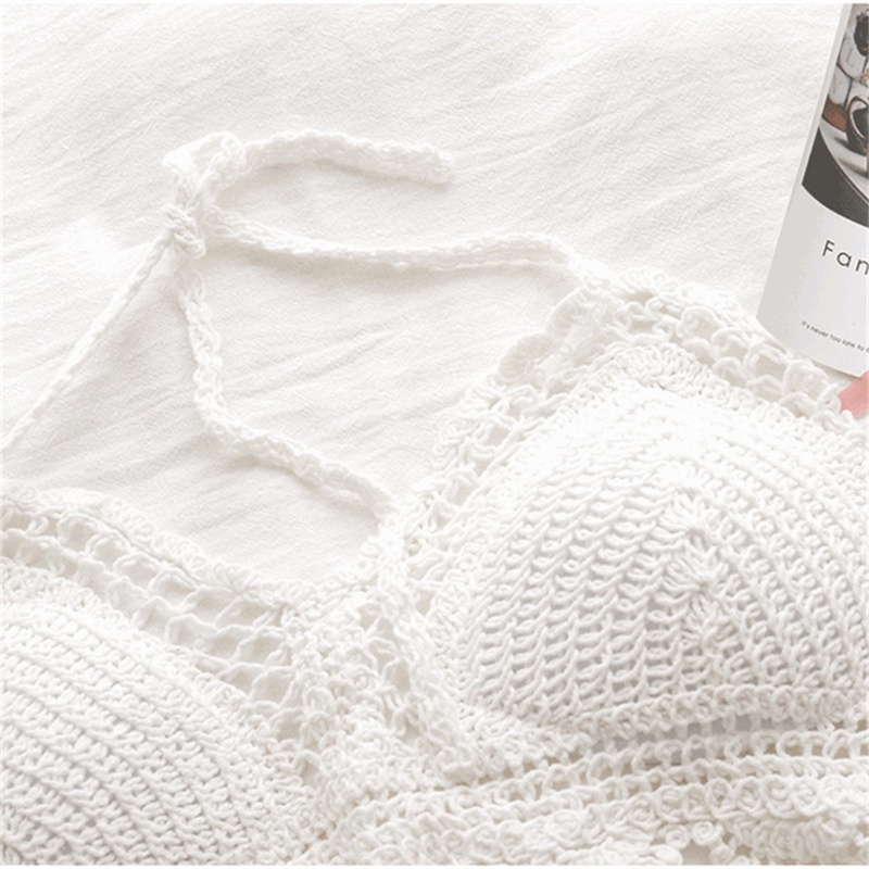 Áo Hai Dây Dệt Kim Dáng Ngắn Thời Trang Mùa Hè Cho Nữ