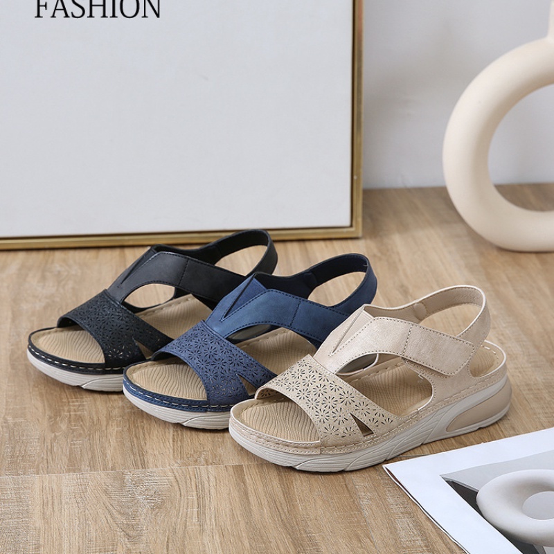 Giày Sandal Thể Thao Đế Xuồng Dày Dặn Siêu Nhẹ Size 41 42 Thời Trang Cho Nữ