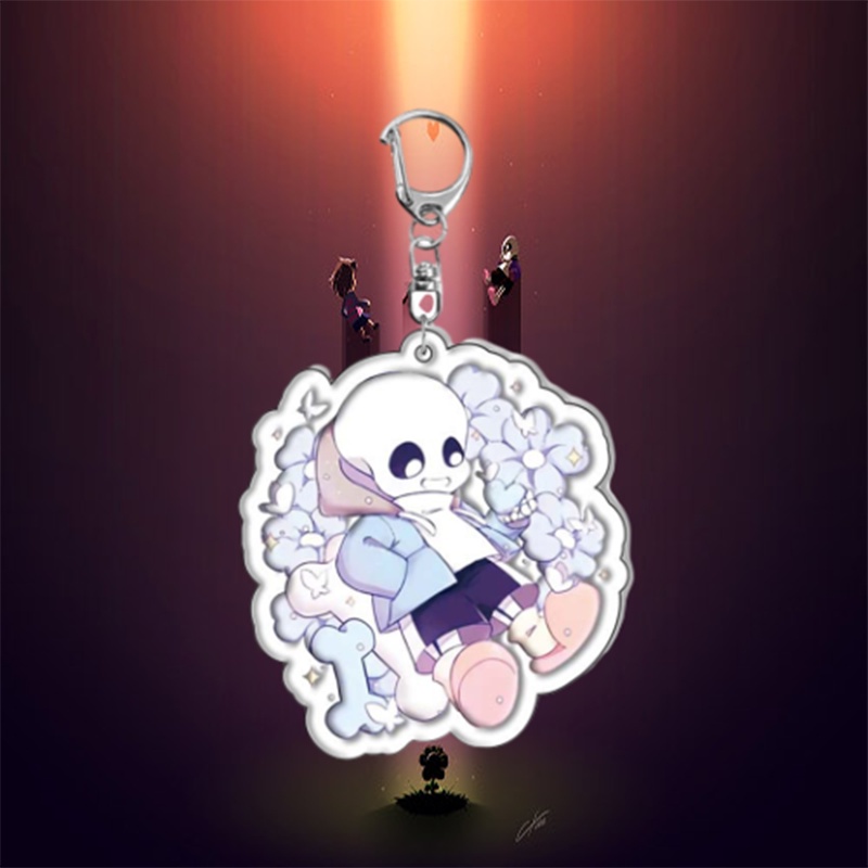 Móc Khóa Họa Tiết Hoạt Hình Undertale Sans Flowey Papyrus Asriel