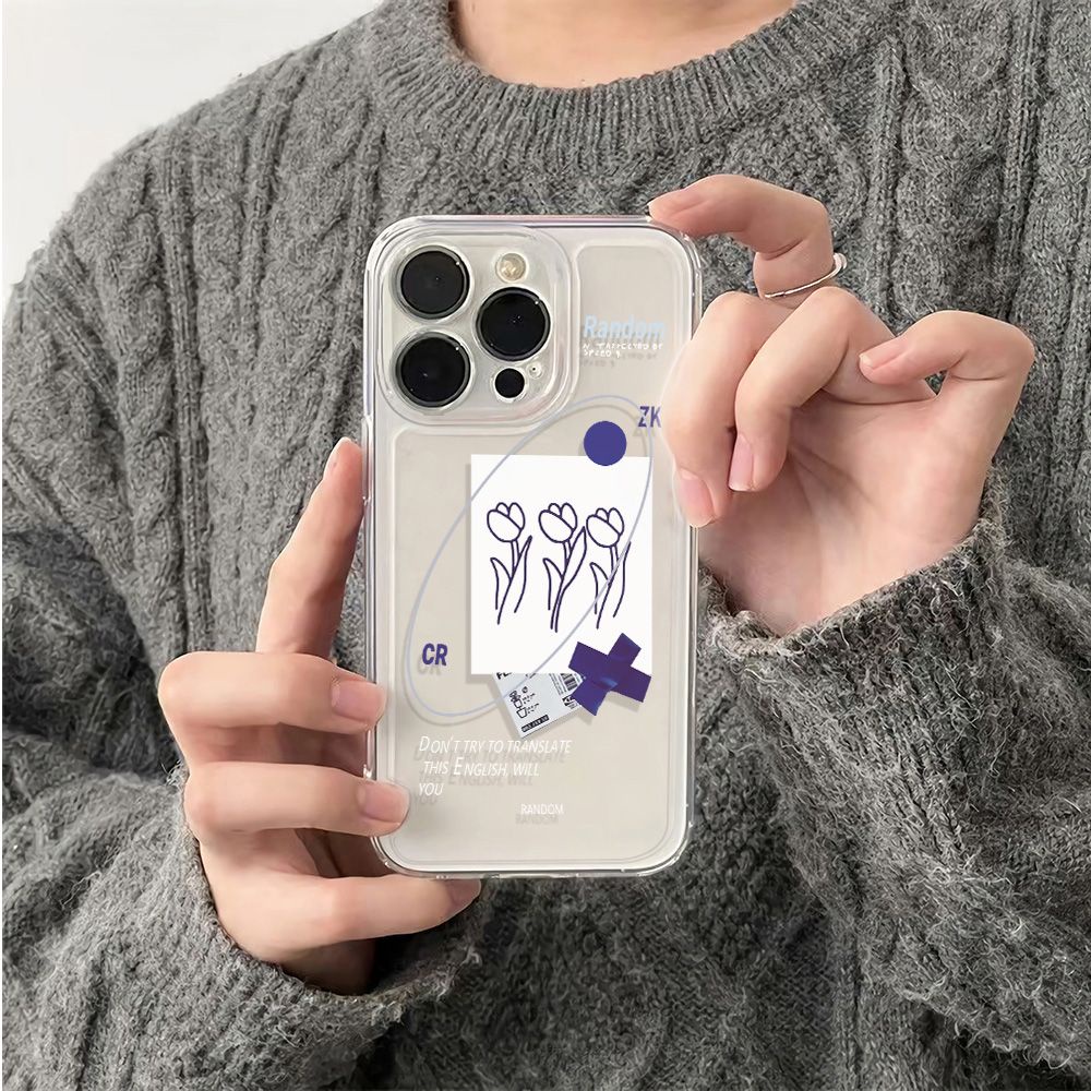 ✅Ốp Điện Thoại Mềm Chống Sốc Họa Tiết Hoa Đơn Giản 6In7814Pro 1213Plus 11 max