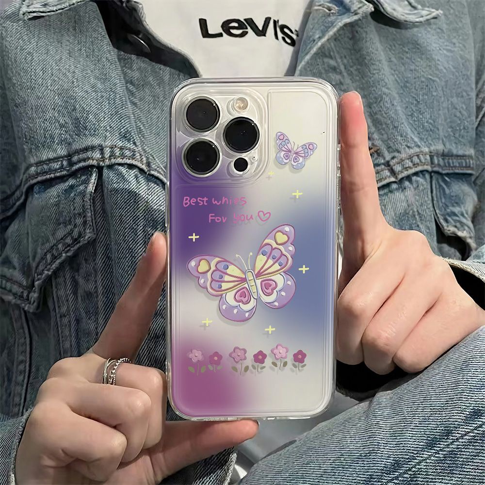 ✅Ốp Điện Thoại Dẻo Họa Tiết Bươm Bướm Đơn Giản Thời Trang Chống Sốc Cho Iphone11 78 max13iPhone12 6In14Pro 5FC4 11