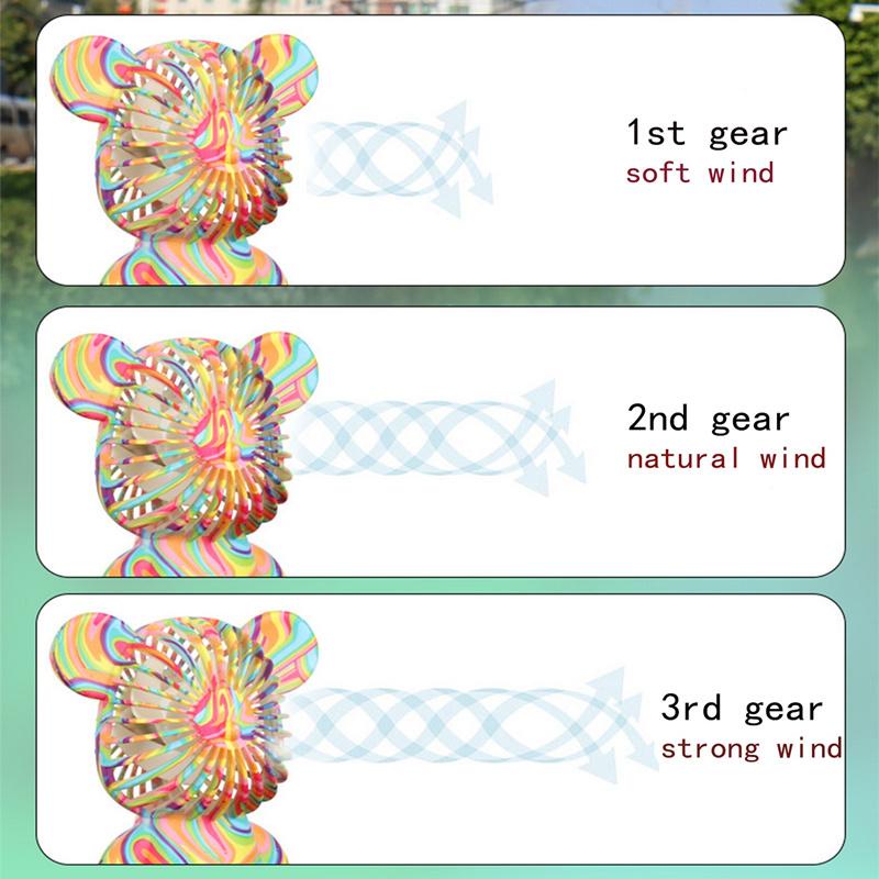 Quạt USB Mini Cầm Tay Hình Gấu Graffiti 24h