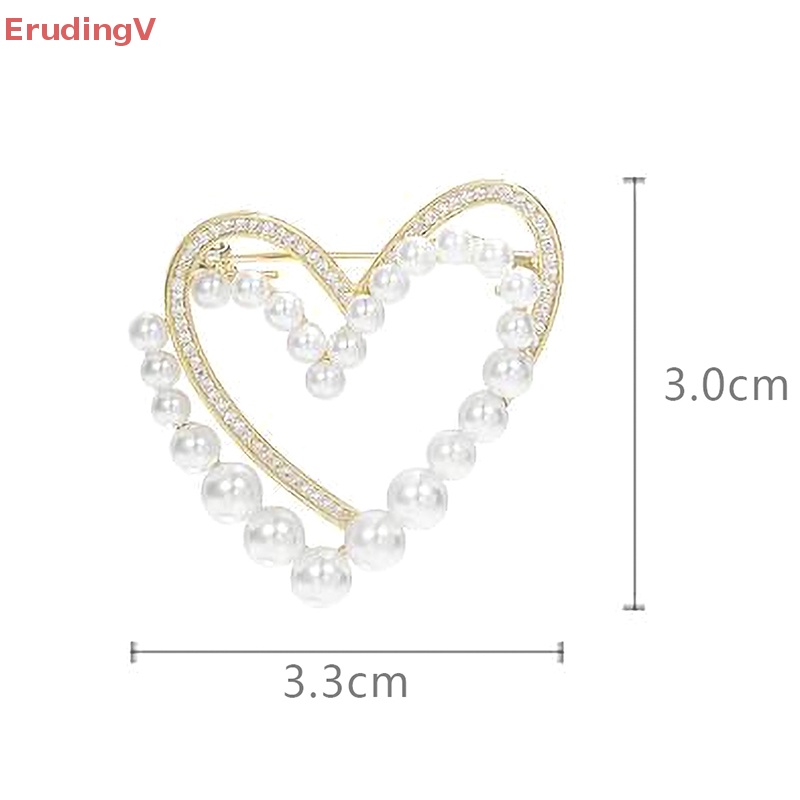 [ErudingV] Ghim Cài Áo Thun / Khăn Choàng Lụa Đính Đá Hình Trái Tim Hợp Thời Trang [Mới]