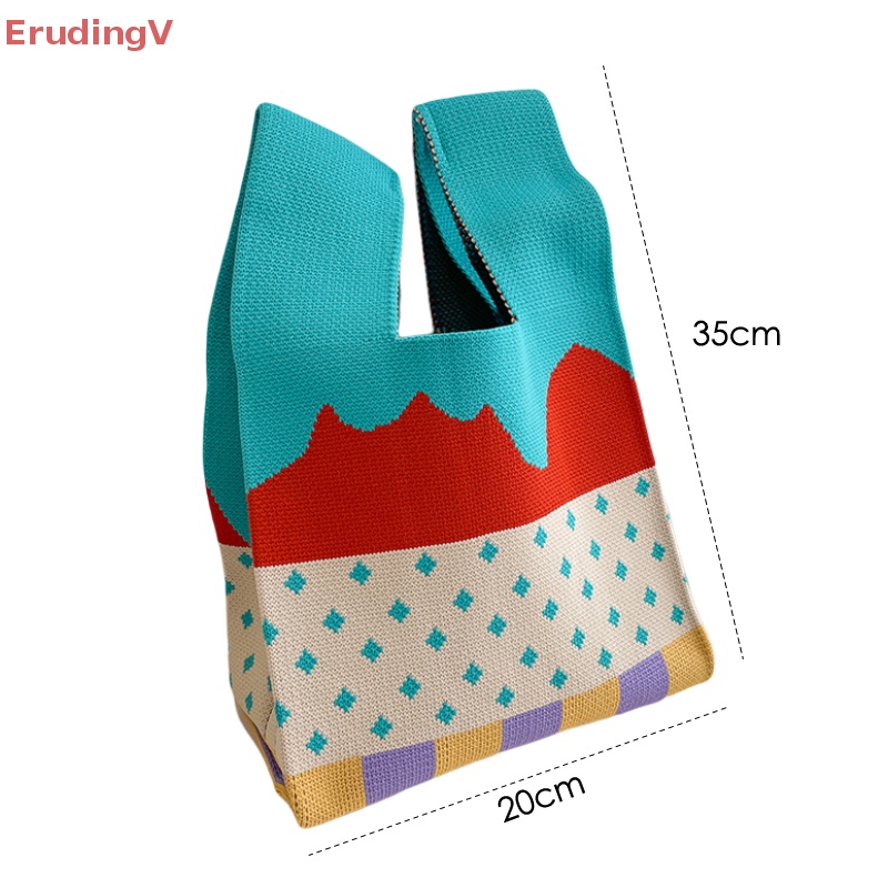 [ErudingV] Túi Xách Đeo Vai Đa Năng Dệt Kim Họa Tiết Chấm Bi Ngọt Ngào Cá Tính Cho Nữ [Mới]