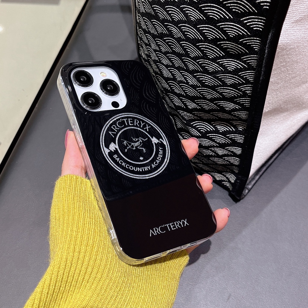 Ốp Điện Thoại Tpu Dẻo Màu Đen Trong Suốt Họa Tiết Archaeopteryx Thời Trang Cho iPhone 12 13 14 Pro Max Imd