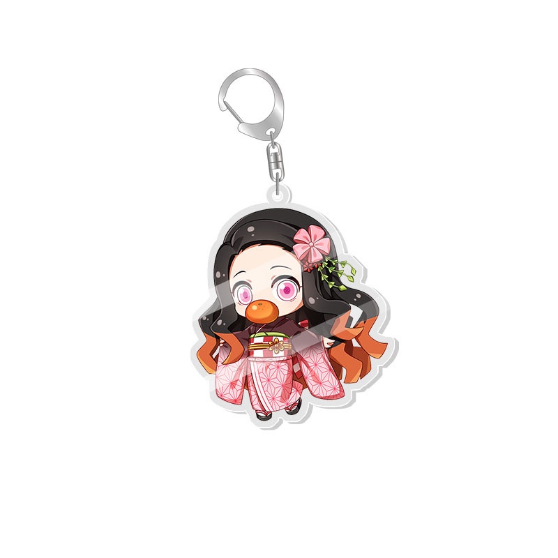 Demon slayer Móc Chìa Khóa acrylic Hình manga Nhật Bản Mùa Hè