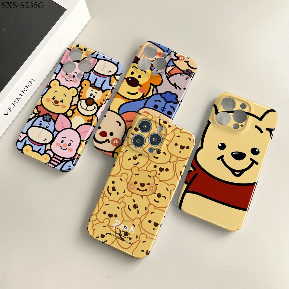 Samsung Galaxy S23 S22 S21 S20 Plus Ultra FE S21+ S22+ S23+ 5G Cho Ốp lưng điện thoại In Hình Hard Cartoon Pooh Bear