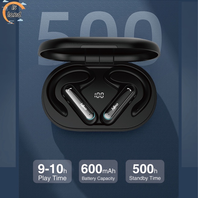 Tai Nghe Không Dây Hi90 Tws Bluetooth 5.0 Thiết Kế Móc Vành Tai Phong Cách Thể Thao