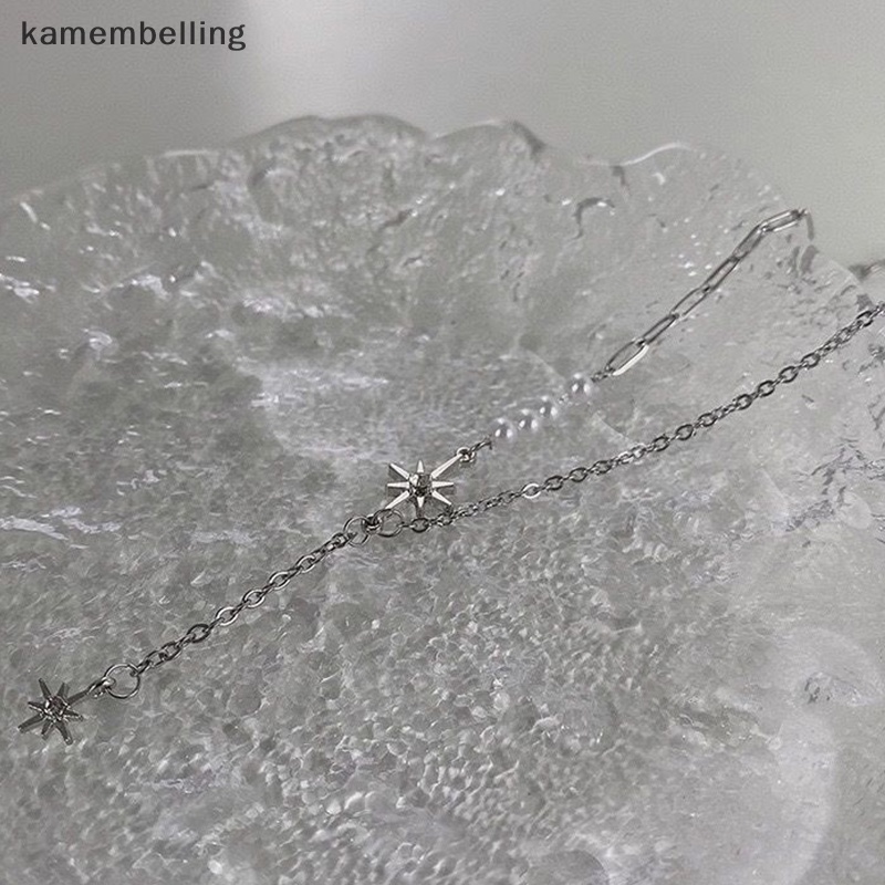 Kamembelling Vòng cổ Mặt Hình Ngôi Sao Đính Ngọc Trai Zircon Thời Trang Mùa Hè Cho Nữ EN