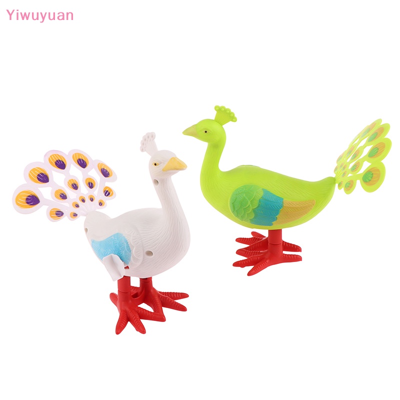 < Yiwuyuan > Đồ Chơi Lên Dây Cót Hình Chim Công Hoạt Hình Dễ Thương Cho Trẻ Em