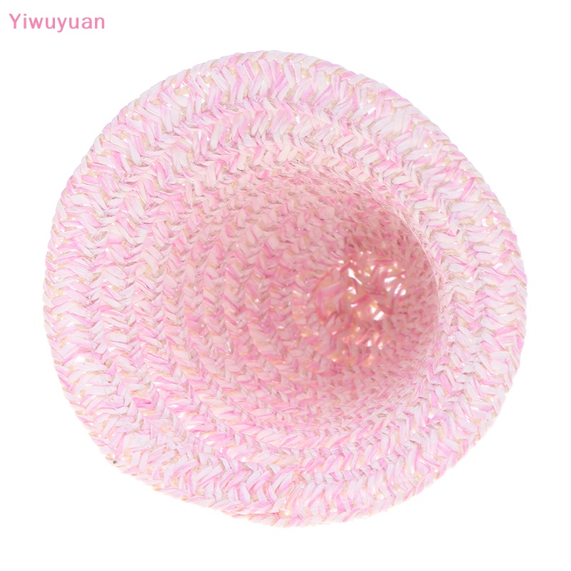 < Yiwuyuan > Nón Rơm Mini Đan Tay Trang Trí Nhà Búp Bê Thu Nhỏ Mới