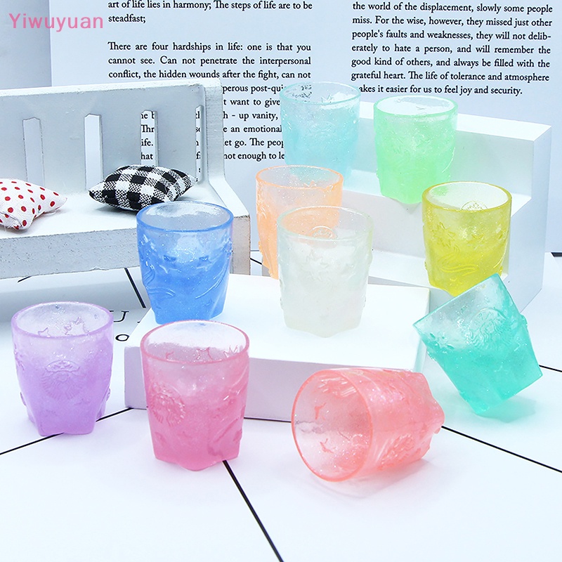 < Yiwuyuan > Móc Khóa Cốc Nước Mô Phỏng Ban Đêm Twinkle Dad DIY Sáng Tạo Mới