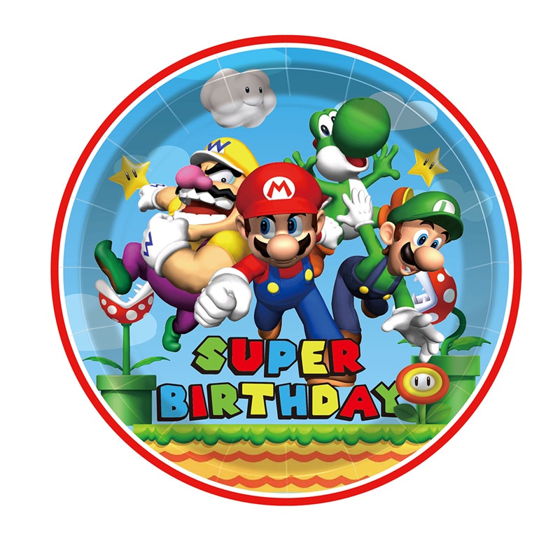 Phụ Kiện Trang Trí Bánh Kem Sinh Nhật / Bánh Sinh Nhật Chủ Đề Super Mario