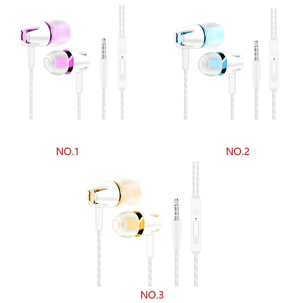 Tai Nghe Nhét Tai Có Mic Và Nút Điều Chỉnh Âm Lượng Màu Dạ Quang 3 / 5mm