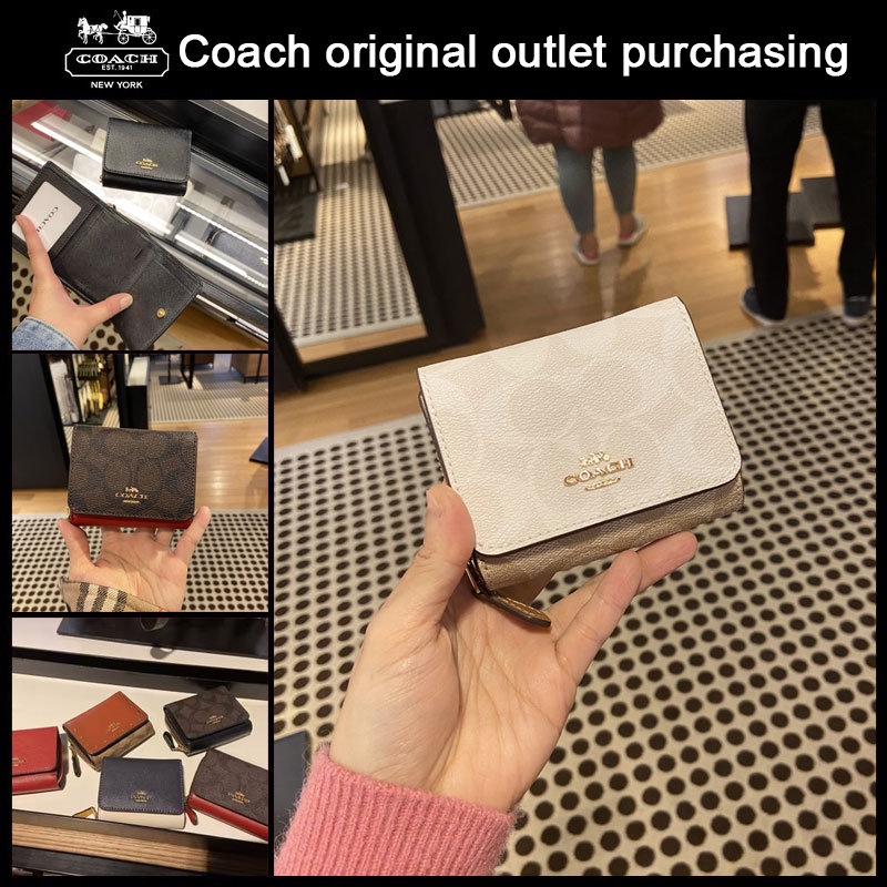 Coach Ví Ngắn Thời Trang Cho Nữ 6864 2924 7331