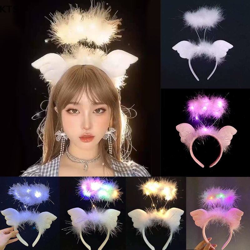 1 Băng Đô Hình Thiên Thần Có Đèn LED Trang Trí Tiệc