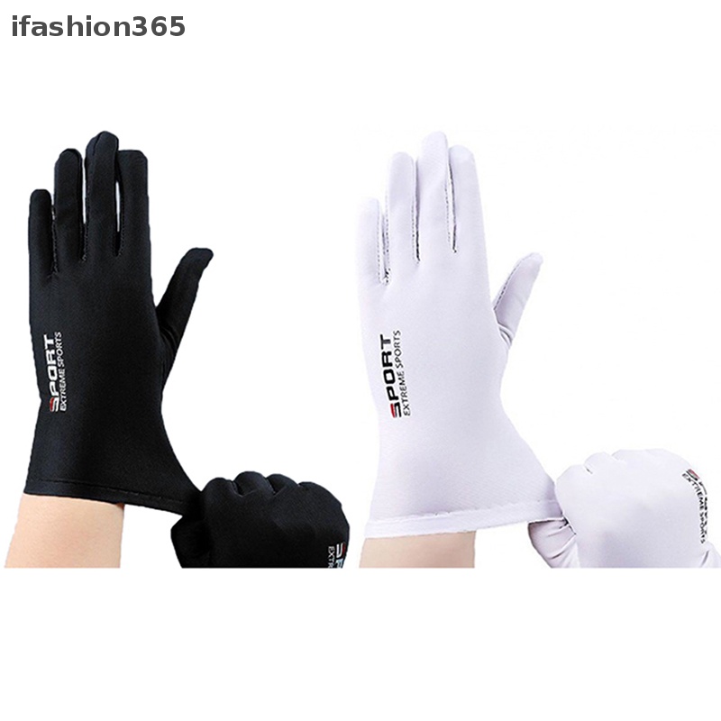 Găng Tay Lái Xe Chống Nắng Bằng Lụa Lạnh Thời Trang Mùa Hè Cho Nam ifashion365