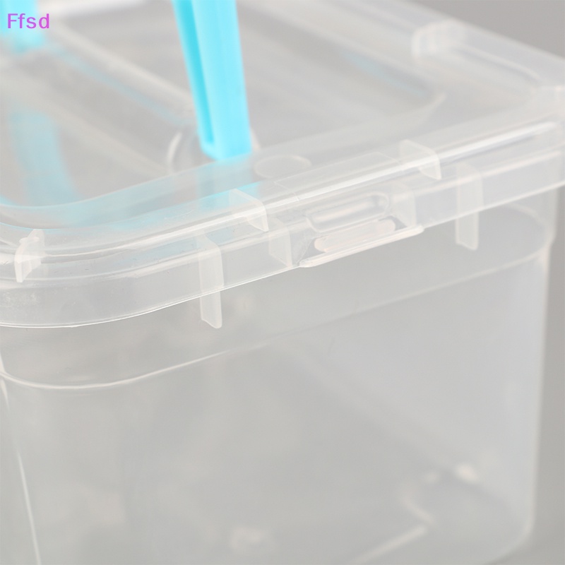 {Ffsd} Hộp Nhựa Vuông Mini Trong Suốt Đựng Trang Sức Hạt Cườm * Bán Chạy