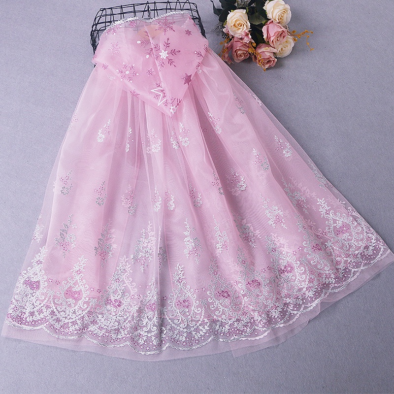 Áo Choàng Hóa Trang Công Chúa Elsa Phối Lưới Đính Kim Sa 9 Màu Tùy Chọn Cho Bé Gái Dịp Halloween / Giáng Sinh /