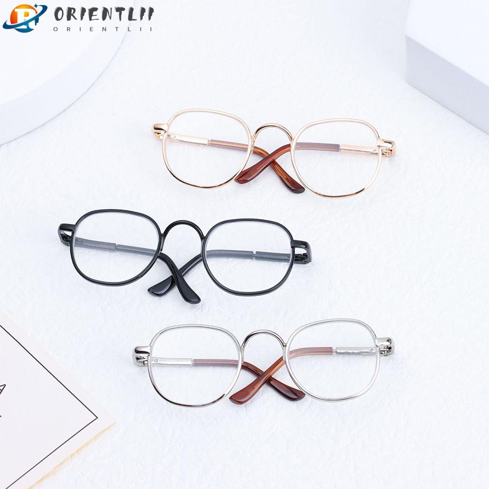 Mắt Kính Gọng Tròn Mini Bằng Kim Loại Dễ Thương Cho Búp Bê Tỉ Lệ 1 / 6