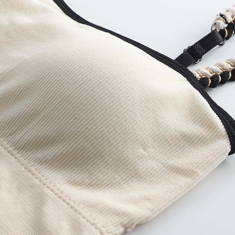 Áo Lót Thể Thao Hai Dây Y2K Có Mút Đệm Ngực Tháo Rời Được Thời Trang Quyến Rũ Cho Nữ