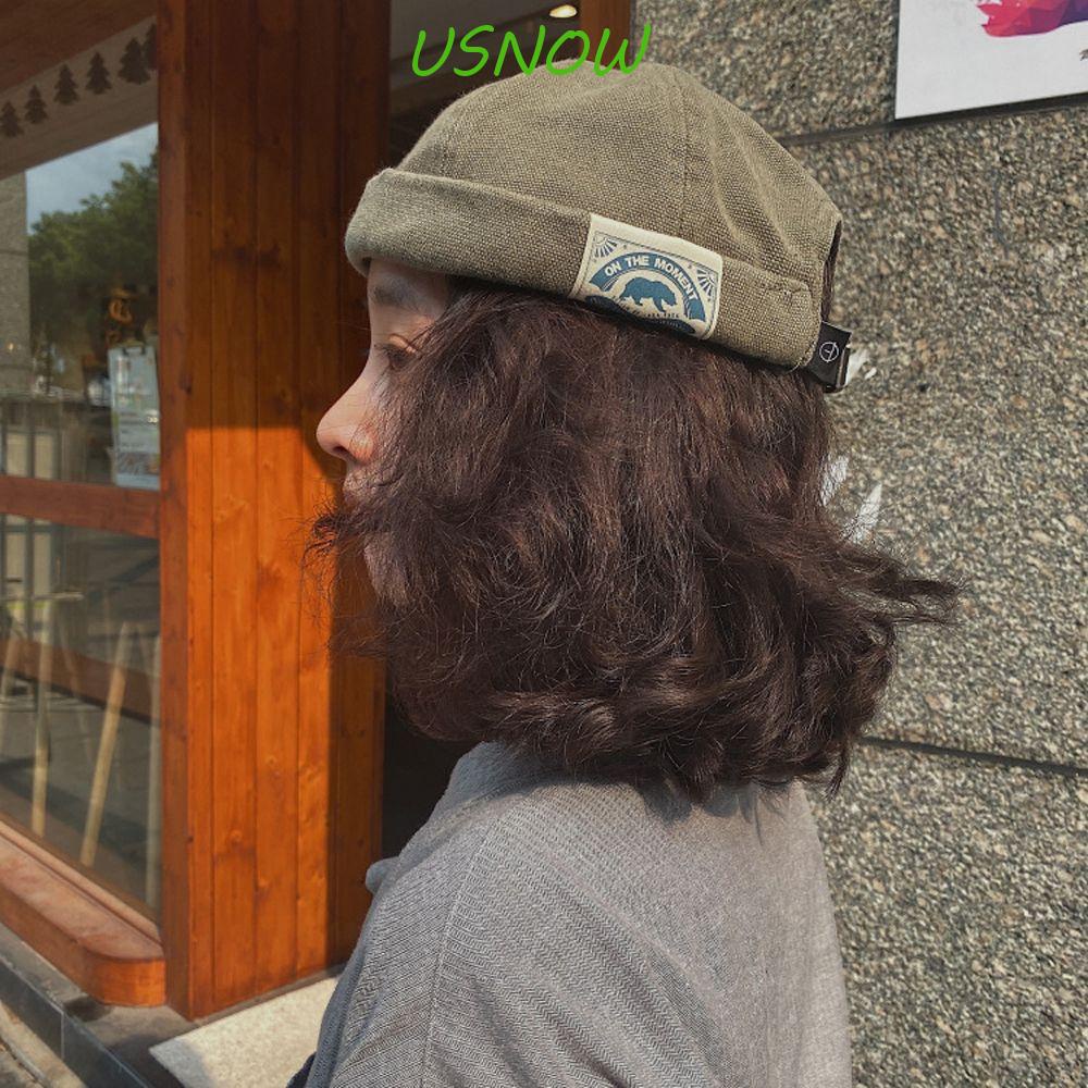 Mũ Beanie Màu Trơn Không Vành Hình Gấu Bắc Cực Phong Cách Hàn Quốc Cổ Điển Cho Nam