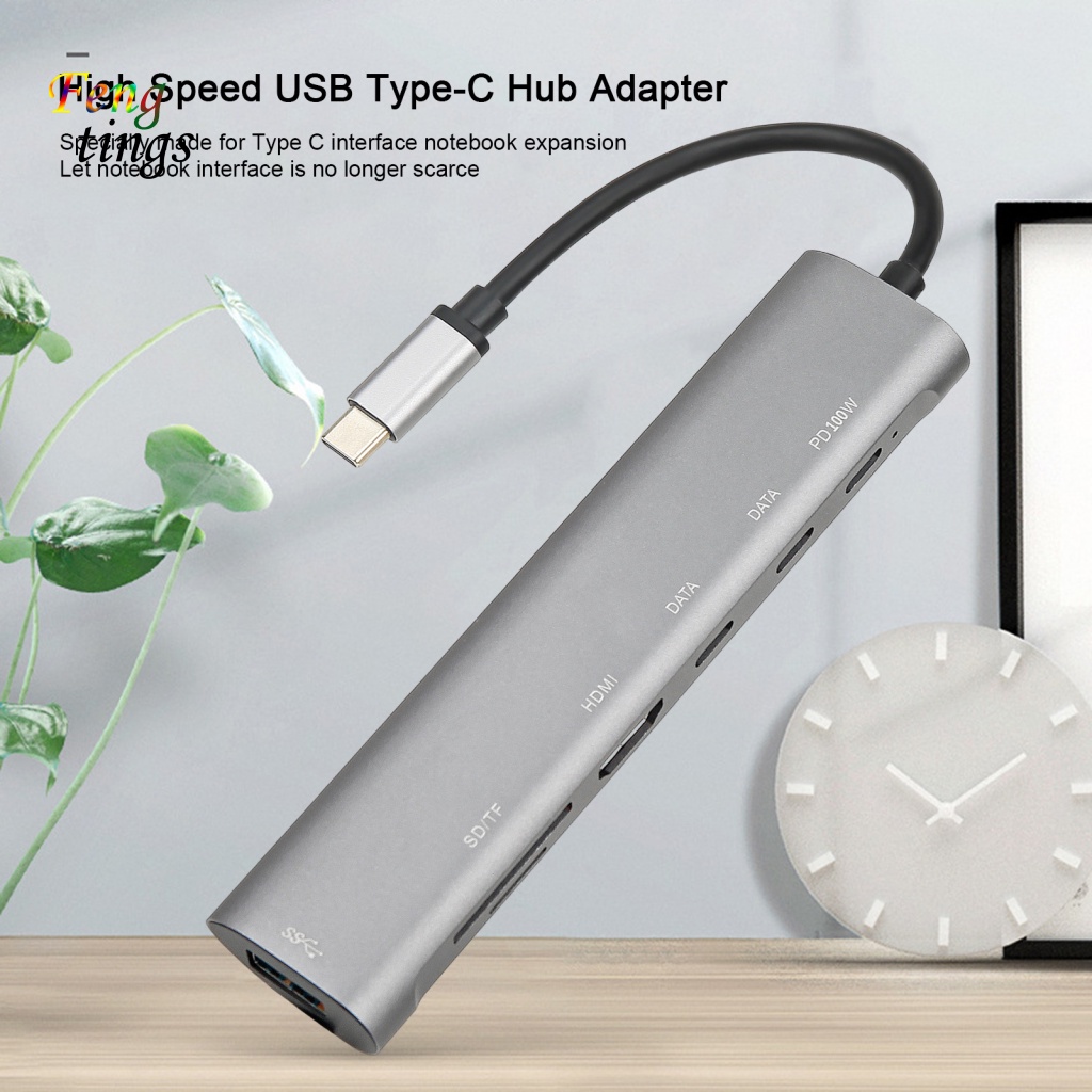 Hub Chia Cổng USB Type-C PD100W Nhỏ Gọn Tiện Dụng