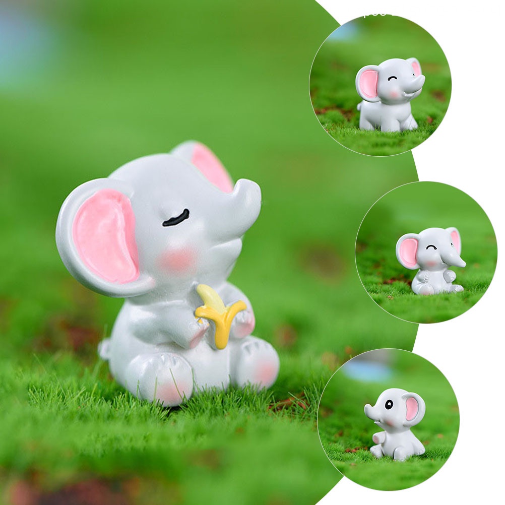 Mô Hình Voi Đồ Chơi Bằng Nhựa Kích Thước 3.2X2.9X1.9CM