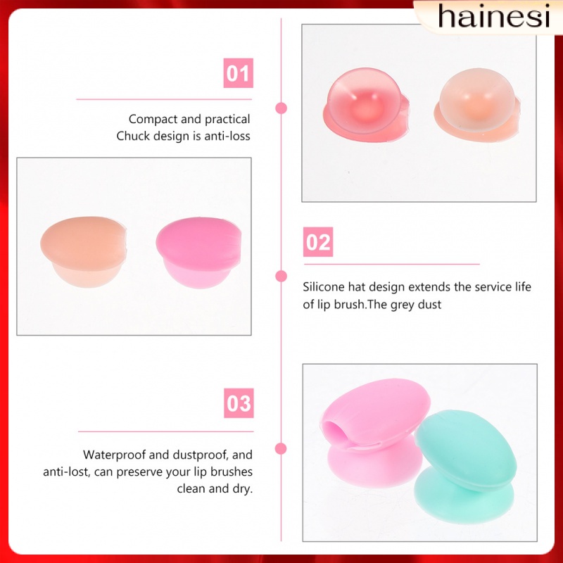 Set 6 Cọ Trang Điểm Môi Bằng Silicone Chống Thất Lạc