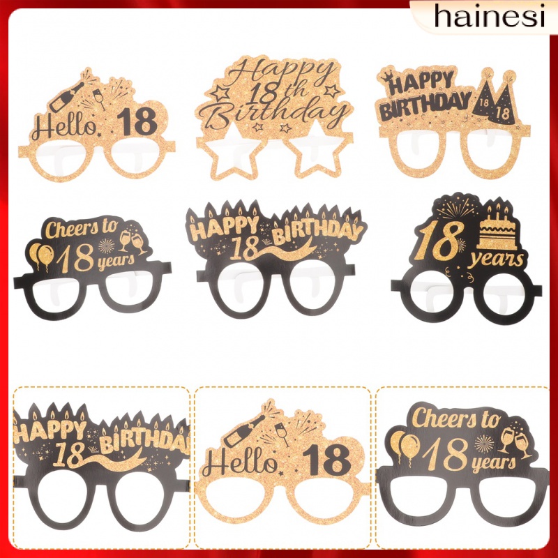 Set 6 Cặp Kính Mát 18th 40th Phong Cách Hipster Dành Cho Nam