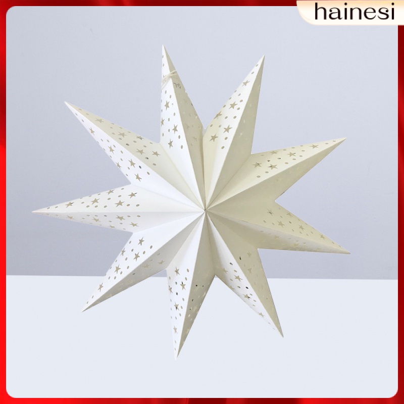 Set 2 Đèn Lồng Giấy Hình Ngôi Sao Chín Cánh Trang Trí Giáng Sinh