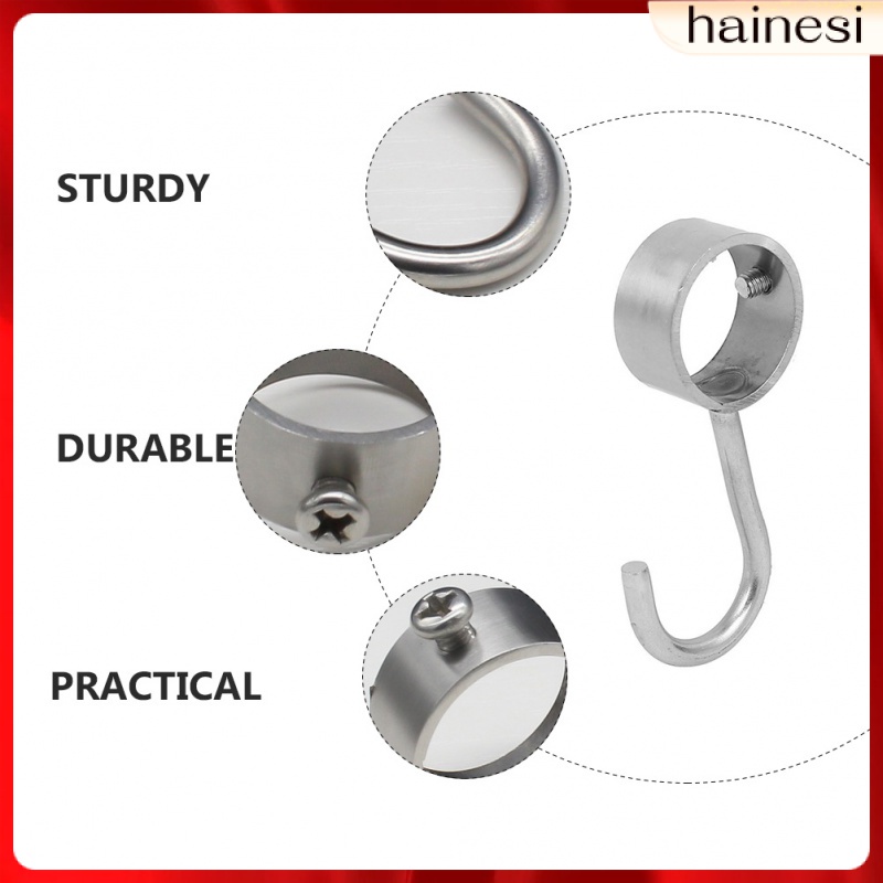 Bộ 4 Móc Treo Rèm Cửa Bằng Thép Không Gỉ Hình Tròn