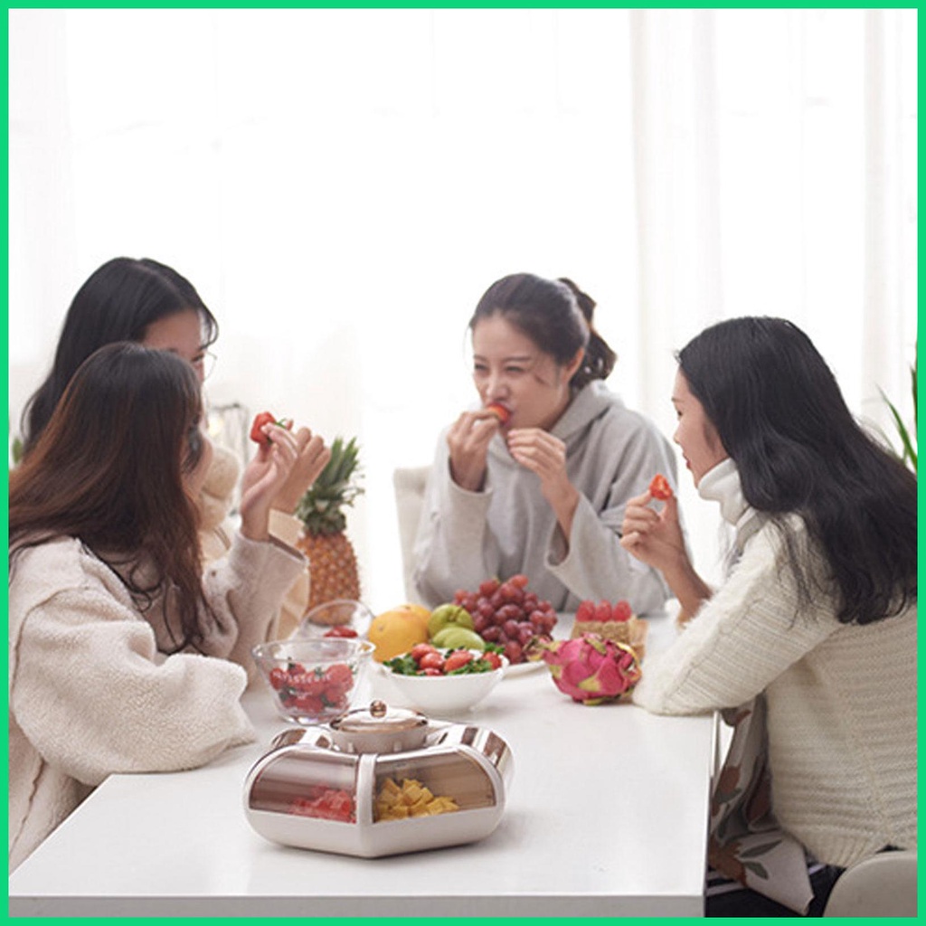 Khay Đựng Thức Ăn Vặt 6 Ngăn Hình Cánh Hoa Có Thể Tái Sử Dụng