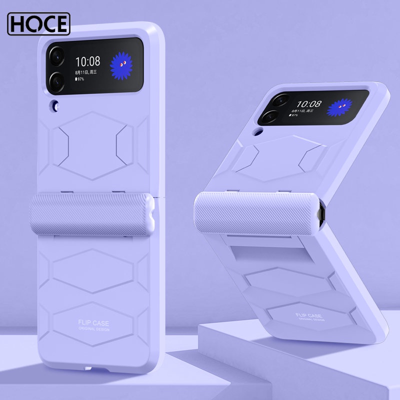HOCE Ốp Lưng 360 Độ Cho Điện Thoại Iphone Xoay 360 Độ° Ốp Điện Thoại Cứng Chống Sốc Cho Samsung Galaxy Z Flip 4 3 5G ZFlip4 ZFlip3