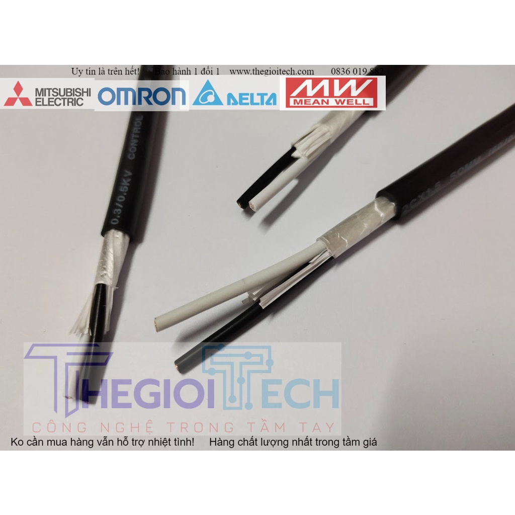 10 MÉT Dây cáp điều khiển tín hiệu 2x0.22 2x0.5 mm2, 2x0.75, 2x1.0, 2x1.5 2 lõi Altek Kabel/ Sangjn Có lưới / Không lưới - 2x0.22 - L1 Không lưới