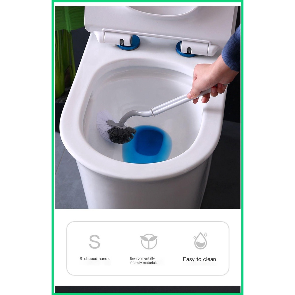 Bàn Chải Vệ Sinh Toilet Cán Dài Lông Mềm Tiết Kiệm Không Gian