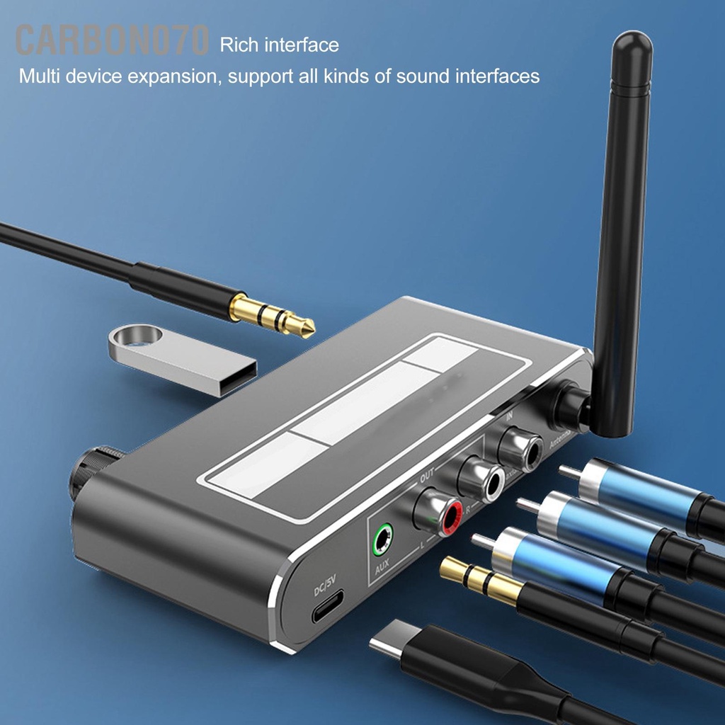 Carbon070 Bộ thu âm thanh mini Bluetooth 5.2 Hỗ trợ HiFi điều khiển từ xa U Disk chuyển đổi lossless để giải trí