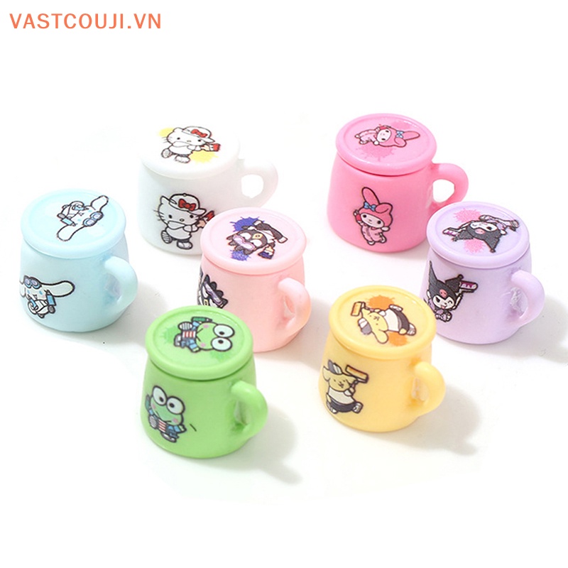 Set 2 Ly Uống Cà Phê / Trà Chiều Tỉ Lệ 1 / 12 Trang Trí Nhà Búp Bê